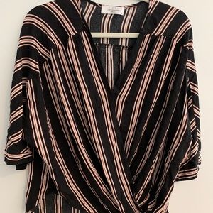 Carly Jean Los Angeles Faux wrap style top